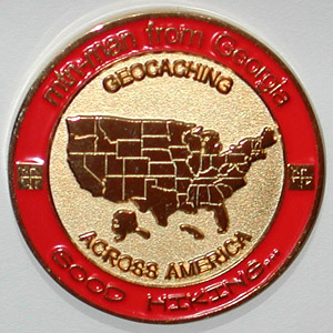 Front Side of the Gold Geocoin