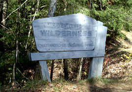 The Raven Cliffs Wilderness Sign