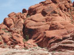 Toward the north end, last of the red rocks