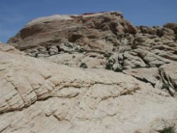 The rock then turns to white sandstone